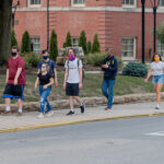 students on campus